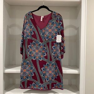 Size S NEW Purple Pattern Dress